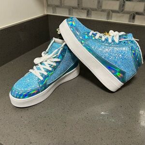 IGxx Glitter Sky Blue High-Top Sneakers